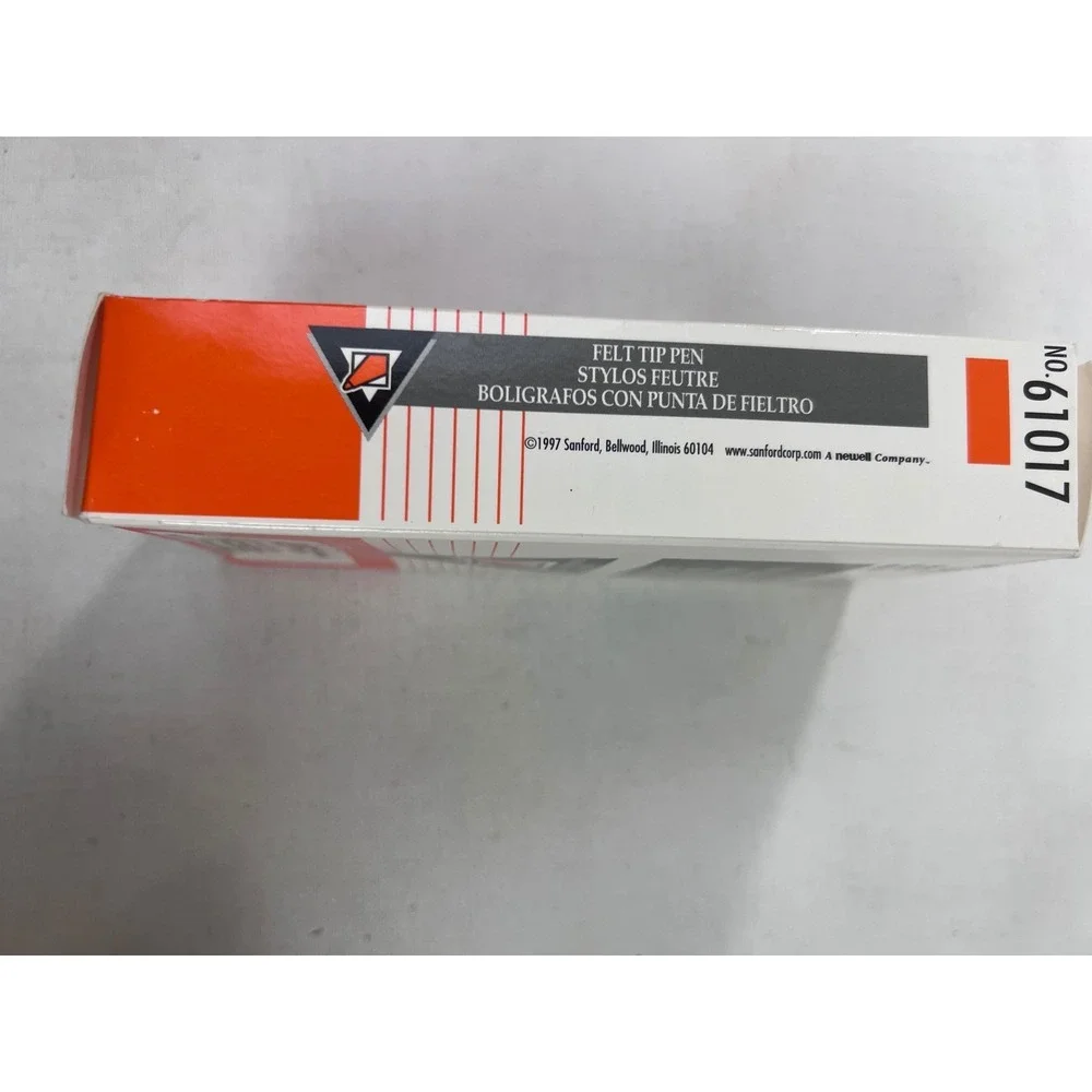 Eberhard Faber Orange Felt Tip Pens Fine‎ Point 12 Count Vintage Open Box